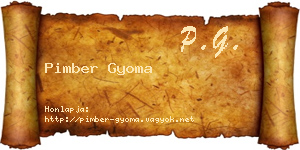 Pimber Gyoma névjegykártya